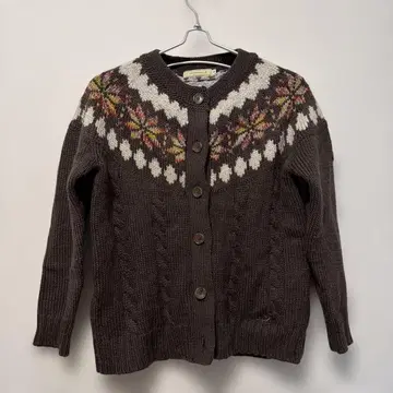 CROCODILE 크로커다일 케이블 니트 가디건 니트 울