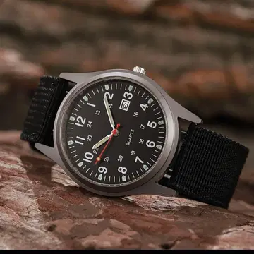 블랙 밀리터리 워치 손목시계 블랙