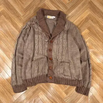 페블비치 숄카라 가디건 아크릴 니트