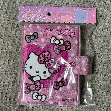 리필 포함 씰 바인더 키티 갸루 표범 무늬 씰북 벙벙 파워퍼프