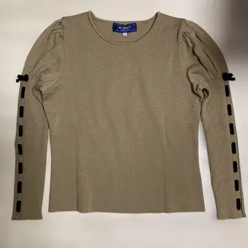 M'SGRACY 베이지 퍼프 슬리브 니트 40