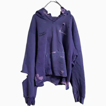 '90s Champion 리메이크 후드티 넝마 크러쉬