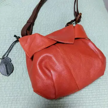 새상품급 마더하우스 꽃잎 백 숄더&사선 가케 가능 오렌지 계열 경량