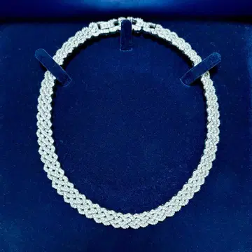 스와로브스키 뜨개질 목걸이