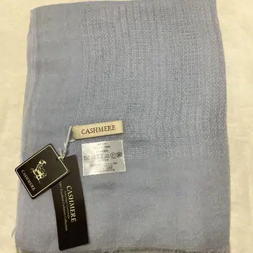 새상품 캐시미어 택 포함 캐시미어 100% 블루 색상 41x200 머플러