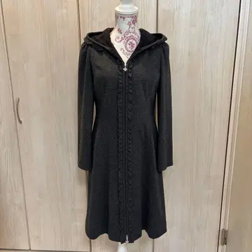 M's 그레이시 후드 부착 울 혼방 롱 코트 르네 폭시