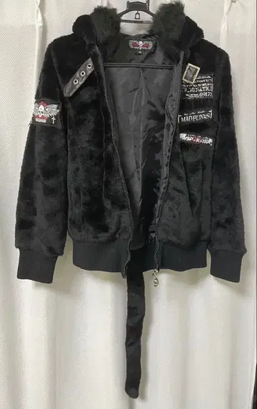 MAD PUNKS MAD GIRL 퍼 점퍼 고양이 귀 후드 꼬리 포함