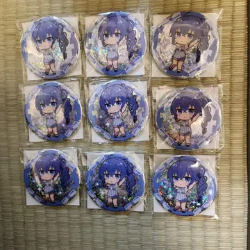 무직전생 제비뽑기당 니트 원피스 록시 미니 캐릭터 키라키라 캔뱃지 9개