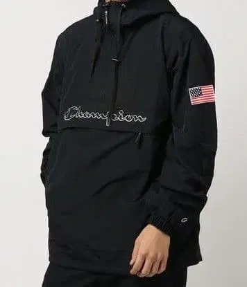 Champion 하프 지퍼 아노락 후드티 풀오버 자켓