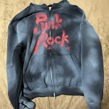 한국 Punk Rock 그래픽 더블 지퍼 후디