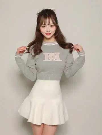 Darich DD 로고 니트탑 그레이