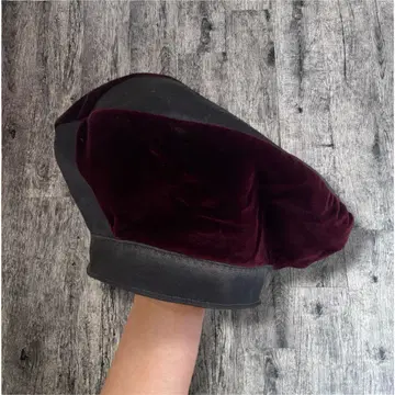 Karl Lagerfeld 벨벳 절개 베레모 바이컬러 레트로