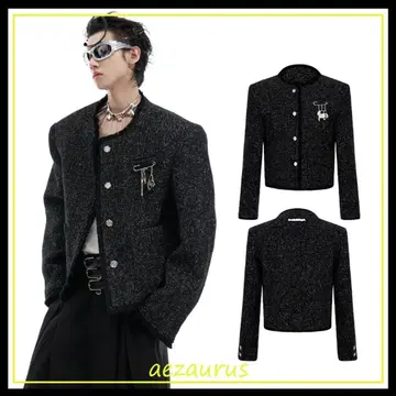 Argueculture 남성용 테일러드 자켓 블랙 자켓