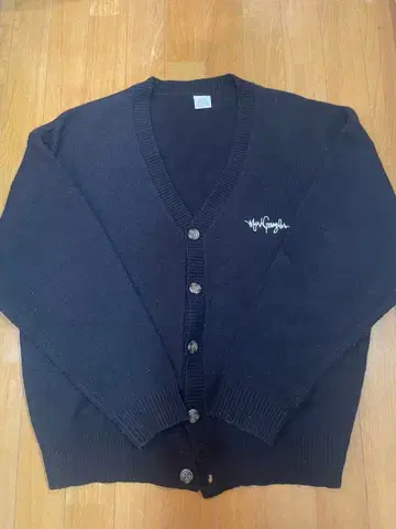 중고 블랙 V넥 가디건