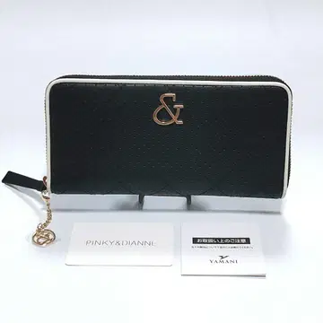 B 미사용품 핑키앤다이안 장지갑 가죽 펀칭 대용량