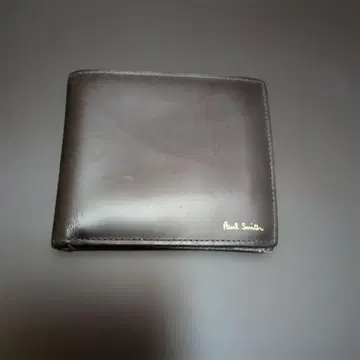 폴 스미스 블랙 가죽 접이식 지갑
