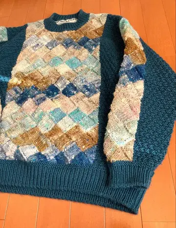 손뜨개질 핸드니트 바스켓 편물 스웨터