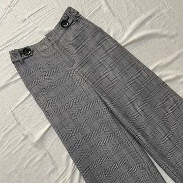 비아지오 블루 와이드 팬츠 글렌체크 2 라메사 안감 울