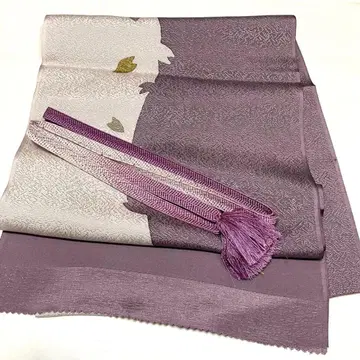 C293 순수 실크 오비아게 오비시메 그라데이션 세트 새상품급 기모노