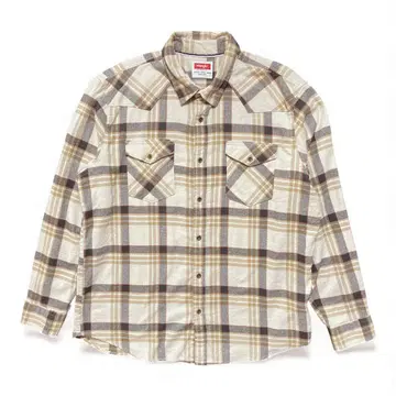 구제 의류 랭글러 코튼 체크 무늬 웨스턴 셔츠 긴팔 셔츠 남성용 XL