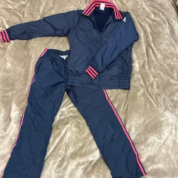 adidas 네이비 핑크 저리 상하의 세트 보아 안감 따뜻한