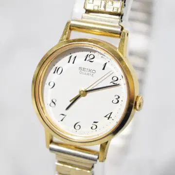 1980년대 SEIKO 세이코 여성용 골드 새 배터리/벨트 새상품