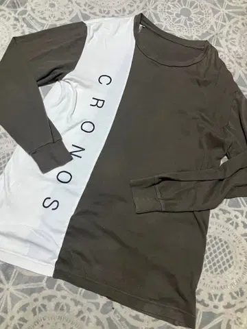 cronos 바이컬러 롱T 사이즈 S