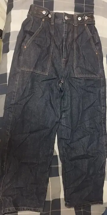 더블 네임 다크 블루 팬츠