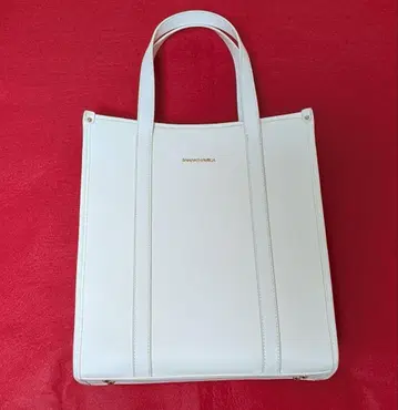 새상품급 SAMANTHAVEGA 사만사베가 토트백 화이트/핑크
