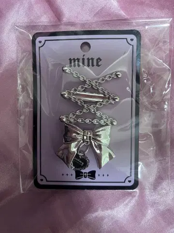 LAFARY mine 레이스업 실버 리본 클립