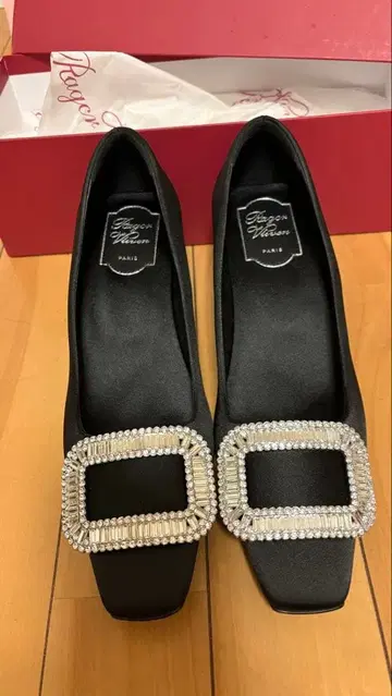 RV 블랙 4.5cm 펌프스 24cm