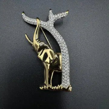 스와로브스키 엘리펀트 브로치 핀 배지 큐빅 30