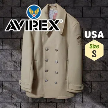 [ 새상품급 ] AVIREX 아비렉스 US NAVY 자수 피코트 울