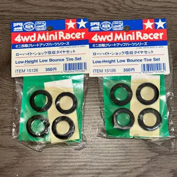 [G12124] 미니 사륜구동 로우 하이트 쇼크 흡수 타이어 세트 타미야
