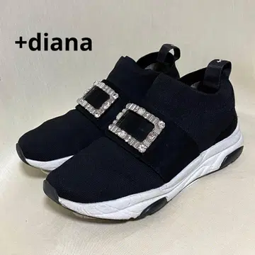 +diana 경량 발수 가공 크리스탈 버클 니트 삭스 스니커즈