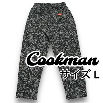 [ Cookman ] 쿠크만 블랙 페이즐리 셰프 팬츠 사이즈 L