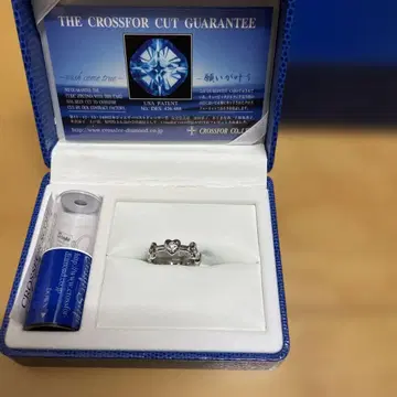 CROSSFOR 하트형과 크로스형 큐빅 지르코니아 반지