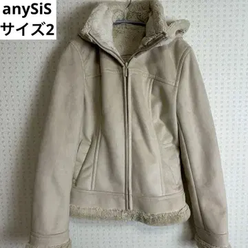 애니시스 anySiS 숏코트 자켓 사이즈 2 베이지