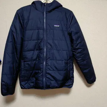 patagonia 후드 부착 충전솜 코트 네이비