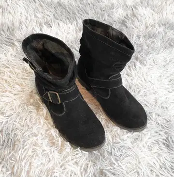 ORANGE HOUSE [ L/24cm ] 블랙 무스탕 스웨이드 부츠