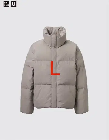 유니클로U 패디드 볼륨 자켓 내추럴 L