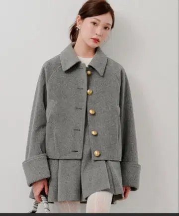 snidel 스나이델 스탠칼라 메탈 버튼 자켓