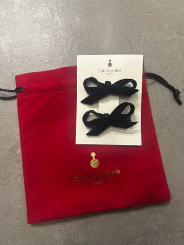 THE HAIR BAR TOKYO 벨벳 리본 헤어 클립