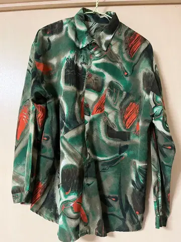 추상 아트 디자인 긴팔 셔츠