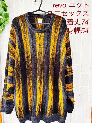 미사용 revo 스트라이프 니트 스웨터