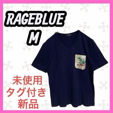 새상품 택 포함 미사용 [RAGEBLUE] V넥 반팔 T셔츠 포켓