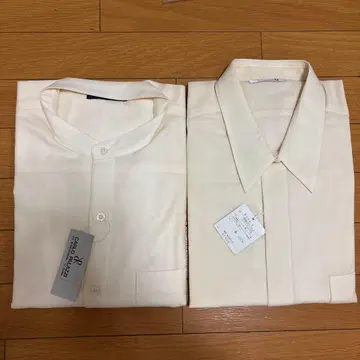 크림색 모 100% 와이셔츠 2장 세트