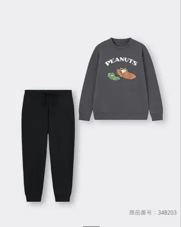 GU PEANUTS 소프트 맨투맨 세트 미사용 새상품