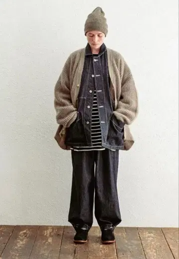 새상품 INNAT KID MOHAIR CARDIGAN Gray beige