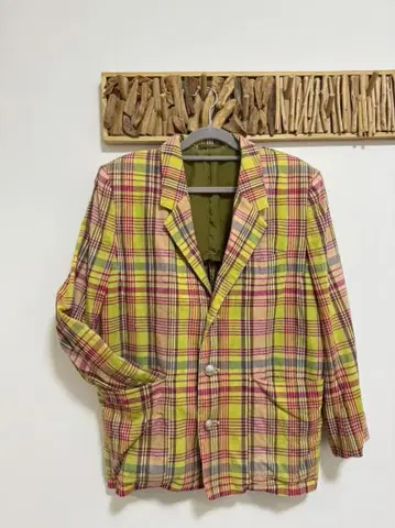 컬러풀 체크 테일러드 자켓